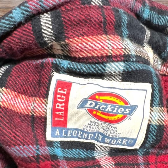 Dickies Multicolor Plaid Flannel Size Large - Picture 3 of 6